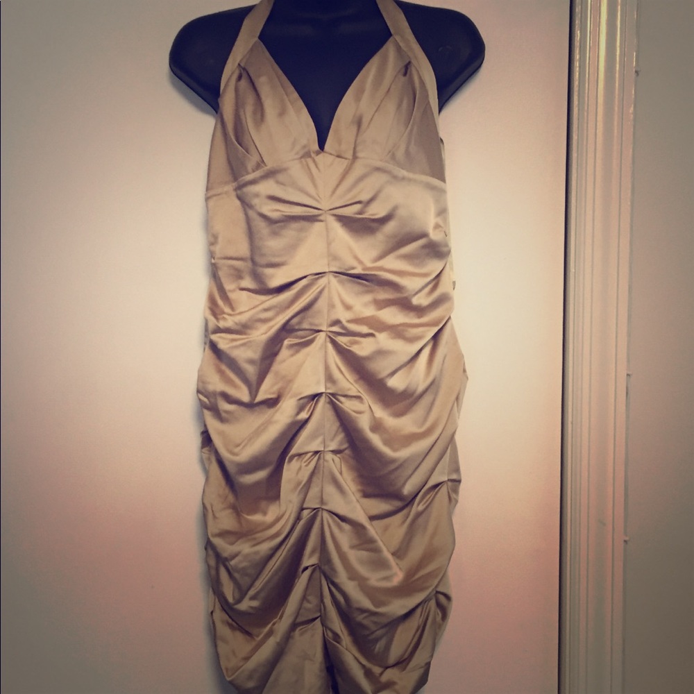 Bcbg size 12 dress champagne/gold